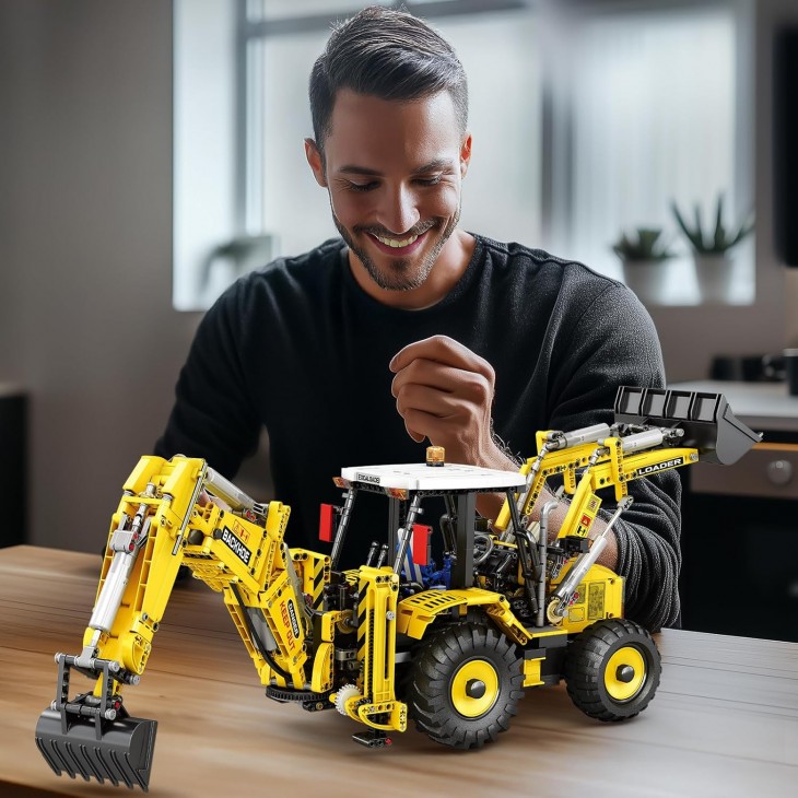 Set de construcție Reobrix Loader 22018, Incarcator frontat, 2231 piese, model tehnic pentru copii și adulți