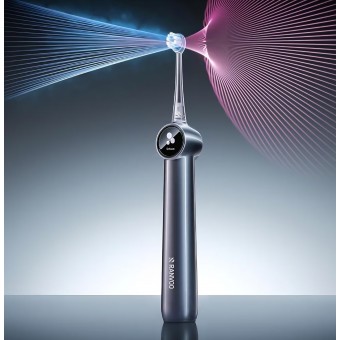  Periuta de Dinti Electrica Ranvoo AirJet X5 Deep Cleaning, 100% Indepartare Placa, Albire in 7 Zile, Ingrijire Gingivala, Compatibila cu Aparat Dentar, Baterie 60 Zile, 3 Capete, Gri Inchis
