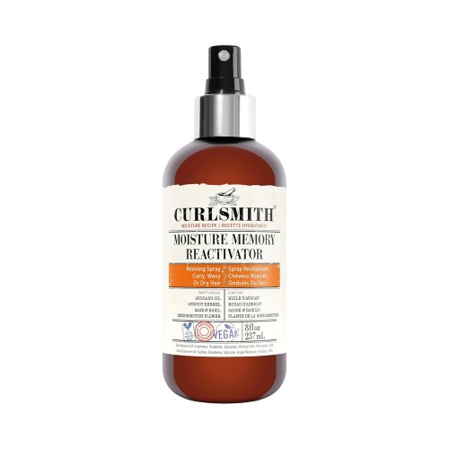 Balsam fără clătire Curlsmith Moisture Memory Reactivator, reactivare și hidratare pentru păr ondulat și creț, formulă vegană, 237 ml