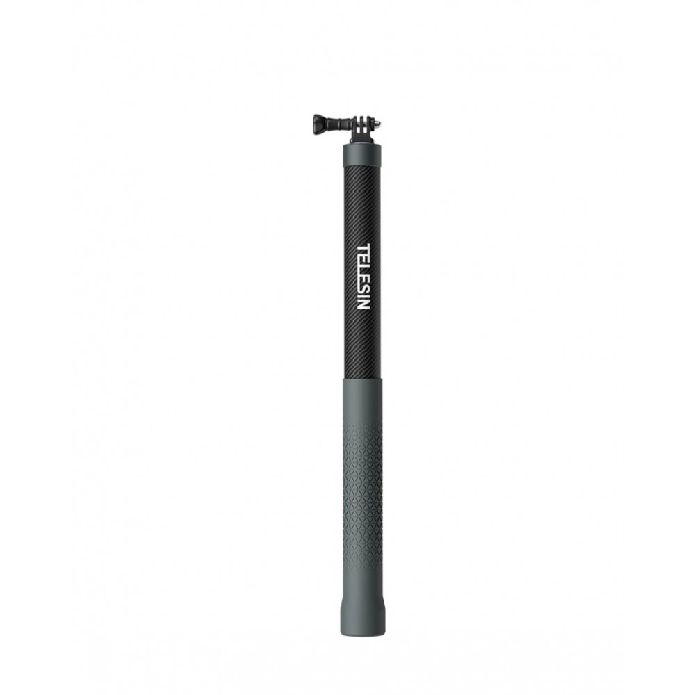 Selfie stick Telesin, compatibil cu GoPro Hero 13,12,11,10, Insta 360 X3, Osmo Action 4, Action 3 invizibil, material carbon, lungime 3 metri