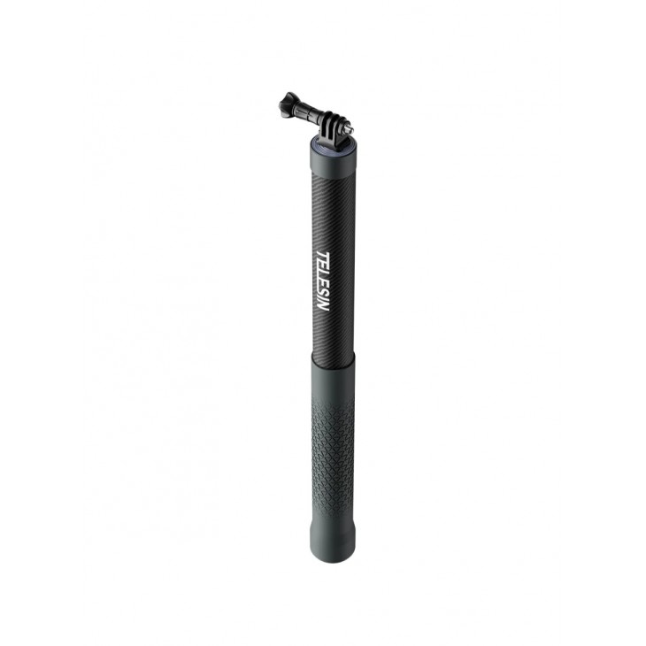 Selfie stick Telesin, compatibil cu GoPro Hero 13,12,11,10, Insta 360 X3, Osmo Action 4, Action 3 invizibil, material carbon, lungime 3 metri