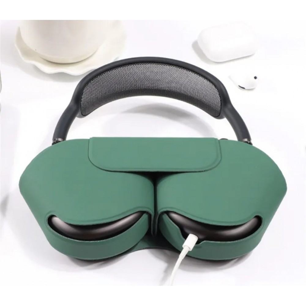 Husa protectie Airpods Max, marca THD, inchidere magnetica, verde