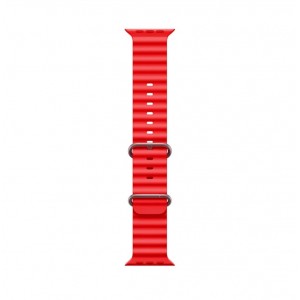 Curea smartwatch,THD, modelul Ocean, compatibila cu Apple Watch Ultra2 49 mm, Apple Watch 45 mm seria 9, Apple Watch SE 44 mm, marime universala, Rosu