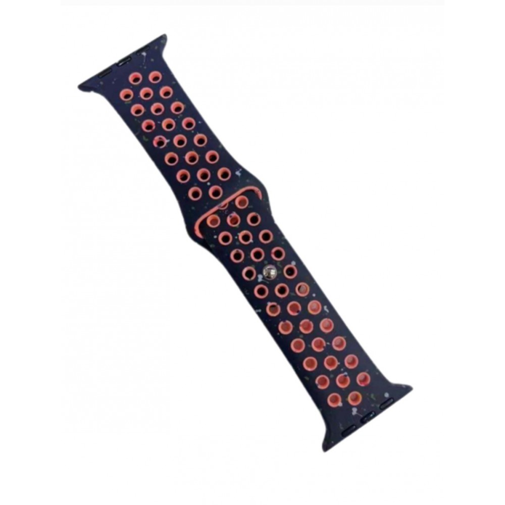 Curea sport, THD, tip Nike Blue Flame, compatibila Apple Watch 45 mm seria 9, Apple Watch SE 44 mm, Albastra