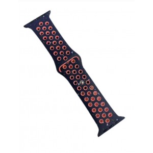 Curea sport, THD, tip Nike Blue Flame, compatibila Apple Watch 45 mm seria 9, Apple Watch SE 44 mm, Albastra