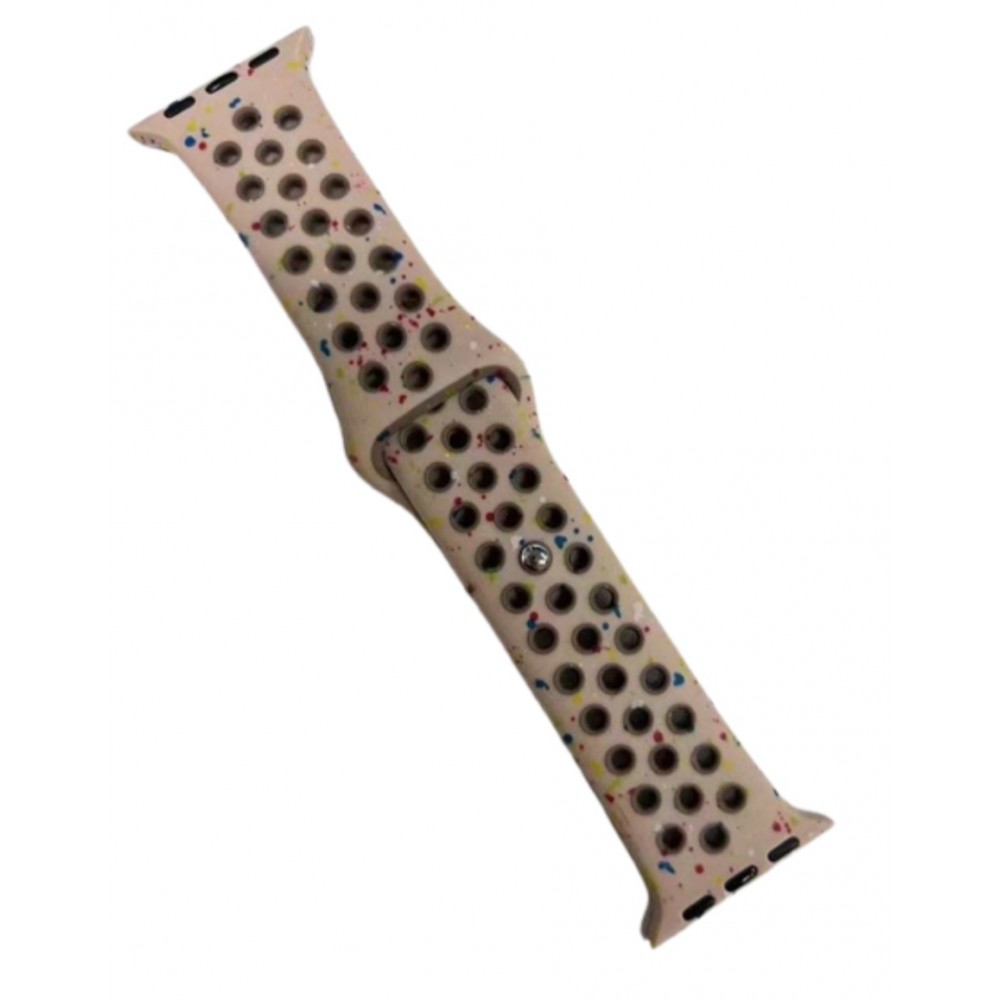 Curea sport, THD, tip Nike Desert Stone, compatibila Apple Watch 41 mm seria 9, Apple Watch SE 40 mm, galben nisip