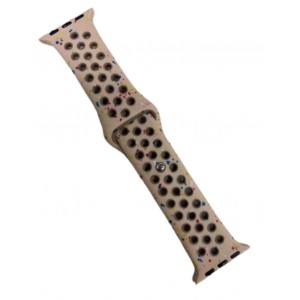 Curea sport, THD, tip Nike Desert Stone, compatibila Apple Watch 41 mm seria 9, Apple Watch SE 40 mm, galben nisip