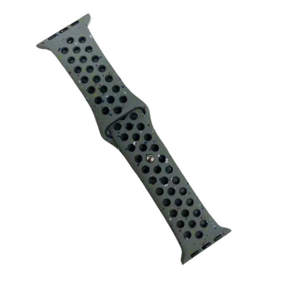 Curea sport, THD, tip Nike Cargo Khaki, compatibila Apple Watch 45 mm seria 9, Apple Watch SE 44 mm, kaki