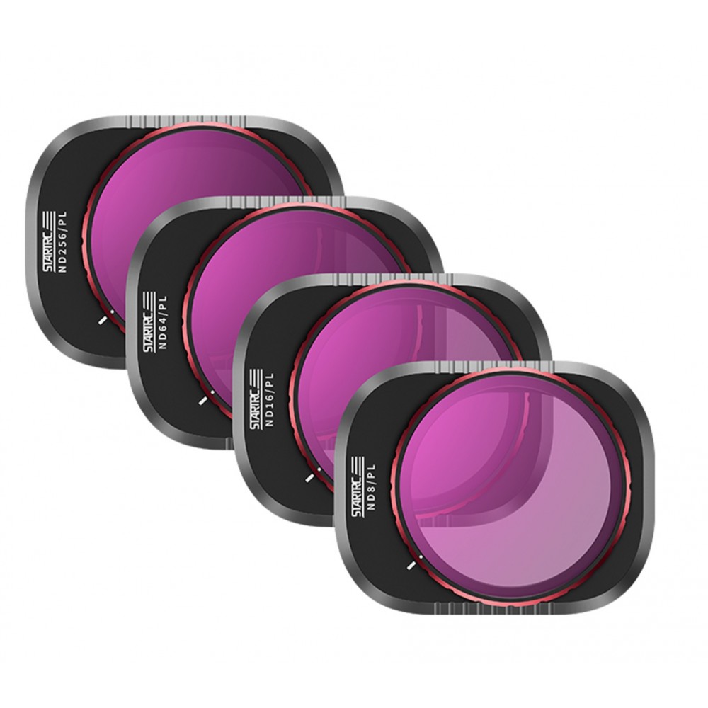 Set profesional 4 filtre marca STARTRC pentru drona DJI Mini 4 Pro, ND4/PL, ND8/PL, ND64/PL, ND256/PL