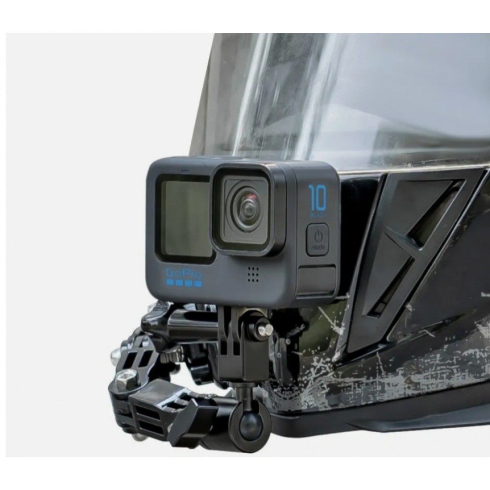 Sistem avansat prindere camera GoPro  GoPro Hero 13,12,11,10, 9, 8, 7, 6 la casca motocicleta, marca Surewo, culoarea negru