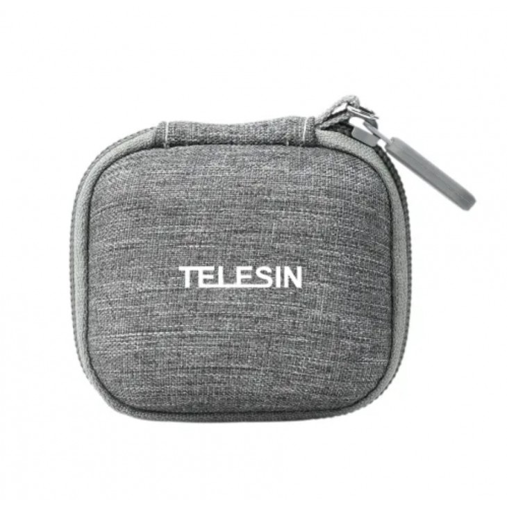 Geanta transport, TELESIN, compatibila camera Insta360 GO 3, GoPro Hero 12, GoPro Hero 13,rigida, gri