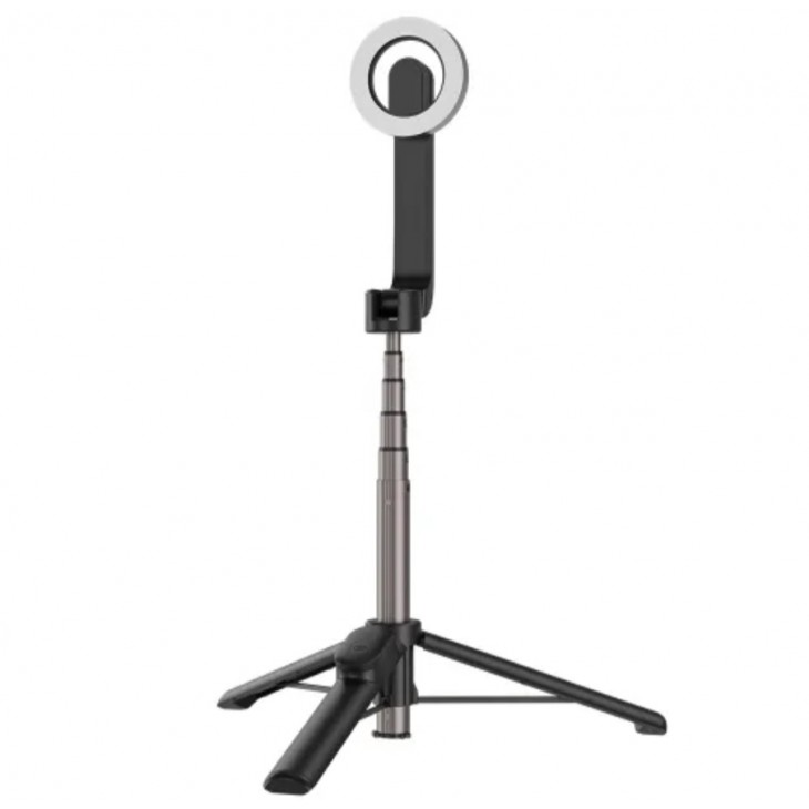 Selfie stick bluetooth, TELESIN, prindere magnetica, compatibil iPhone 16, iPhone 15, iPhone 14, iPhone 13, Negru, lungime 69 cm