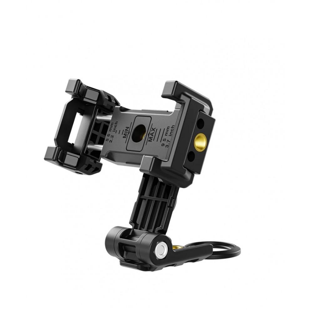 Suport multifunctional telefon mobil, TELESIN, compatibil iPhone, Samsung, Huawei, cold shoe, surub 1/4, negru