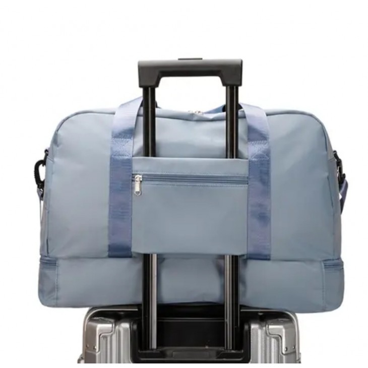 Geanta multifunctionala voiaj/sport, TAIKESEN TR01, compartiment incaltaminte, tesatura nylon, 49 x 32 x 25 cm, albastru