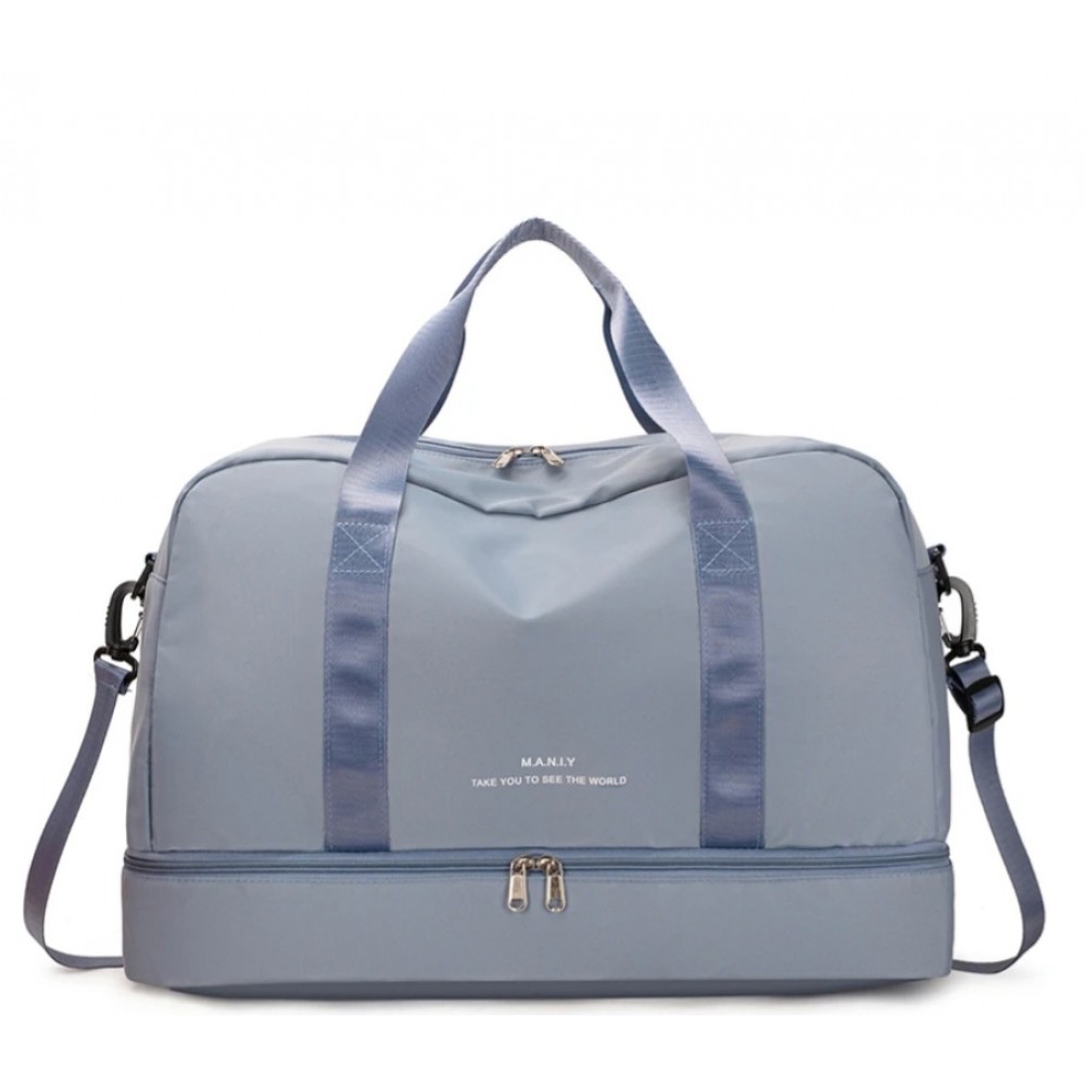 Geanta multifunctionala voiaj/sport, TAIKESEN TR01, compartiment incaltaminte, tesatura nylon, 49 x 32 x 25 cm, albastru