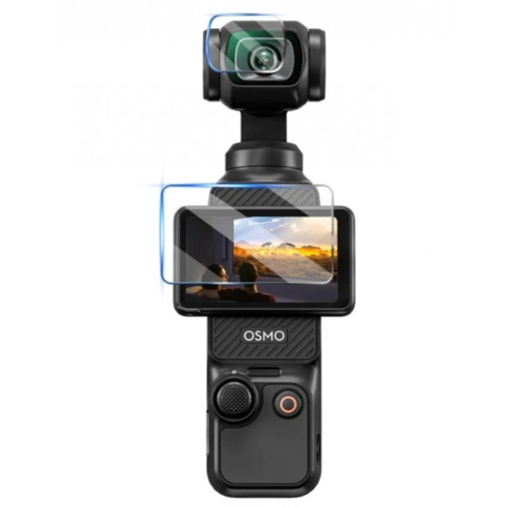 Set sticle de protectie, STARTRC, display si lentila camerei DJI Osmo Pocket 3