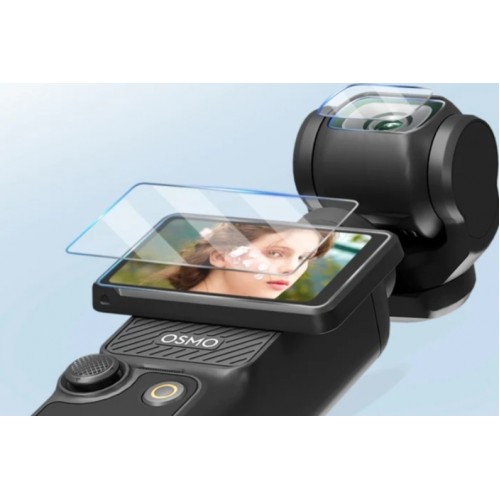 Set sticle de protectie, STARTRC, display si lentila camerei DJI Osmo Pocket 3
