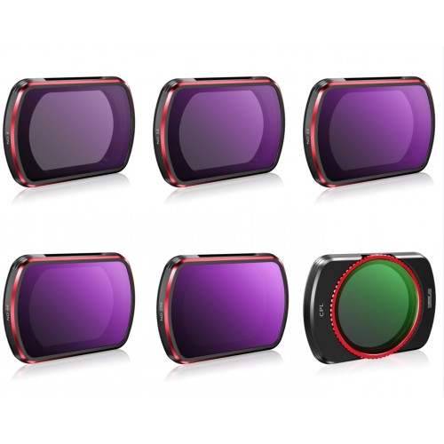 Set profesional 6 filtre, STARTRC, compatibile cu DJI Osmo Pocket 3, CPL,UV, ND8, ND16, ND32, ND64