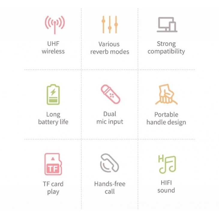 Jucarie karaoke copii, THD C20 Plus, cu difuzor separat, microfon wireless portabil, radio FM, microSD card slot, bluetooth, alb