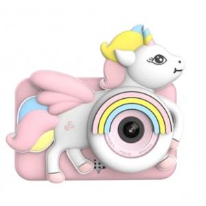 Camera foto digitala pentru copii, THD D32, rezolutie foto 8 megapixeli, video 720p, roz unicorn