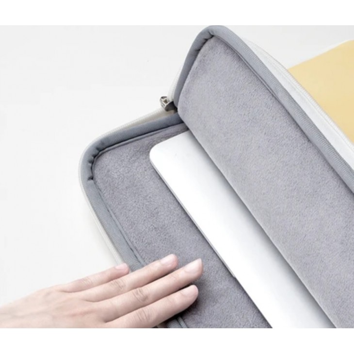 Geanta office laptop, TAIKESEN LADY M1, Apple Macbook, diagonala maxim 14 inch, alb cu albastru