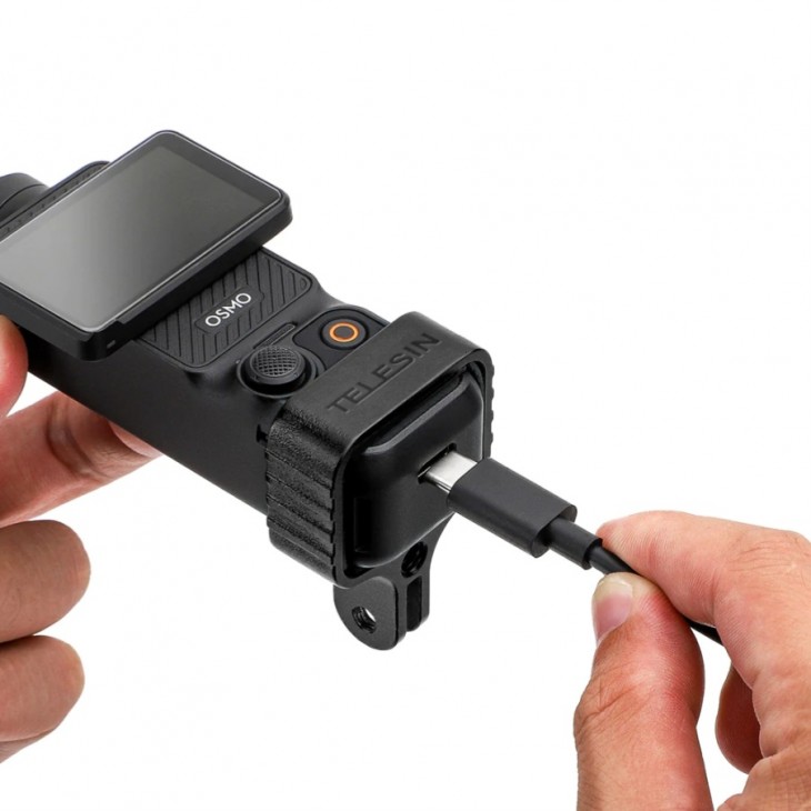 Sistem atasare la montura 1/4, TELESIN, compatibil DJI Osmo Pocket 3, negru