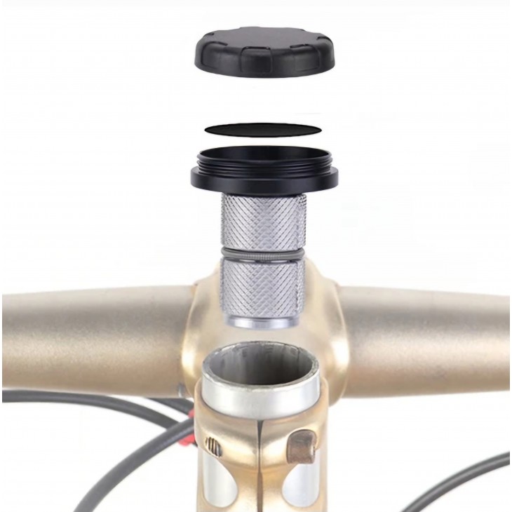 Sistem metalic de ascundere tracker Airtag, THD, atasabil la bicicleta in furca sau ghidon