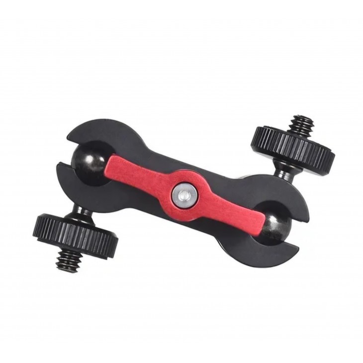 Brat dublu articulat, Andoer D5512, prindere 1/4, compatibila monitoare, lumina LED