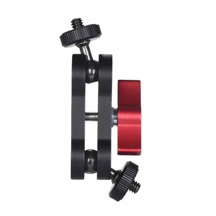 Brat dublu articulat, Andoer D5512, prindere 1/4, compatibila monitoare, lumina LED