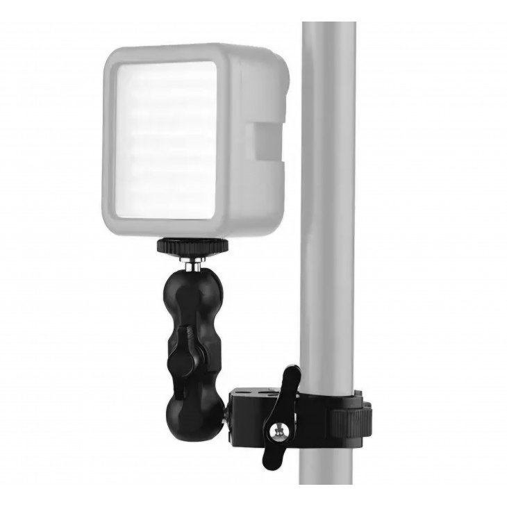 Clește Andoer cu brat dublu articulat, surub 1/4, prindere monitor, lumina video, microfon