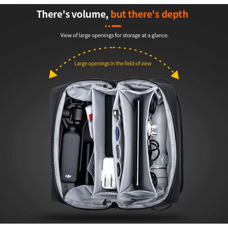 Geanta multifunctionala, STARTRC, transport DJI Action 4, Osmo Pocket 3, GoPro Hero 13, GoPro Hero 12, Insta360 X4, neagra