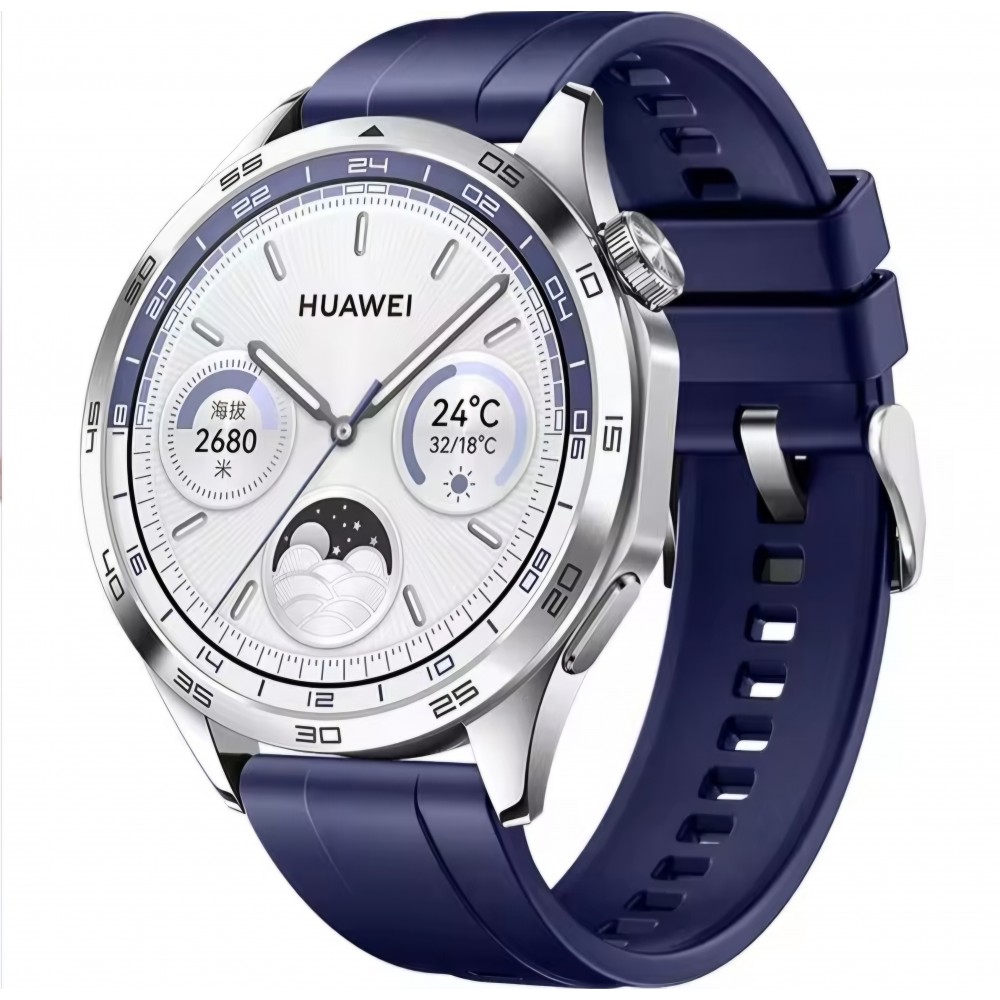 Curea Bratara THD pentru Huawei Watch GT4 46 mm, Huawei Watch GT3 Pro, Huawei Watch GT3 46 mm, albastru marin