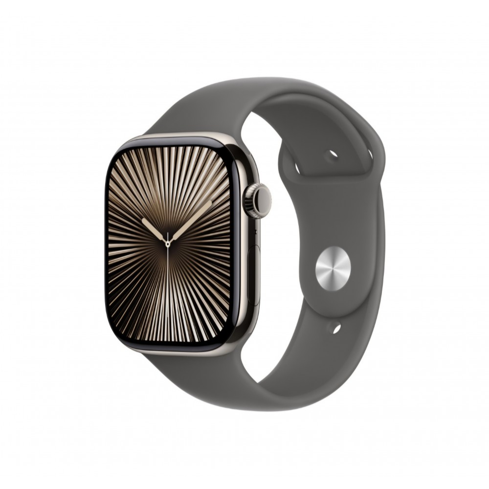 Curea silicon,THD, compatibila Apple Watch 46 mm seria 10, Apple Watch SE 44 mm, M/L, gri piatra