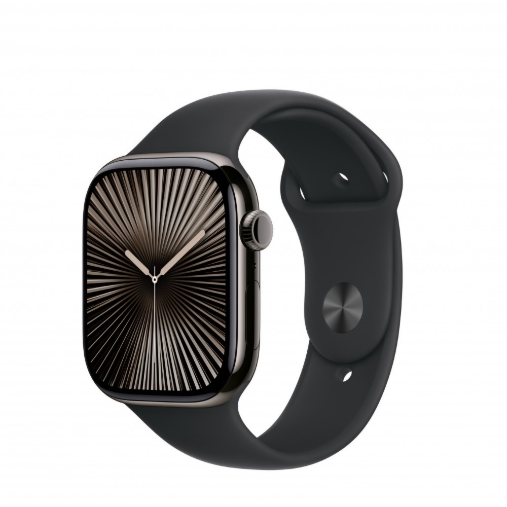 Curea silicon,THD, compatibila Apple Watch 46 mm seria 10, Apple Watch SE 44 mm, M/L, negru