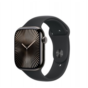 Curea silicon,THD, compatibila Apple Watch 46 mm seria 10, Apple Watch SE 44 mm, M/L, negru