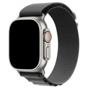 Curea smartwatch, THD, Alpine Loop, pentru Apple Watch Ultra2 49 mm, Apple Watch 46 mm seria 10, marime universala, catarama gri, Gri Ciment