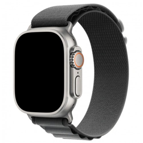 Curea smartwatch, THD, Alpine Loop, pentru Apple Watch Ultra2 49 mm, Apple Watch 46 mm seria 10, marime universala, catarama gri, Gri Ciment