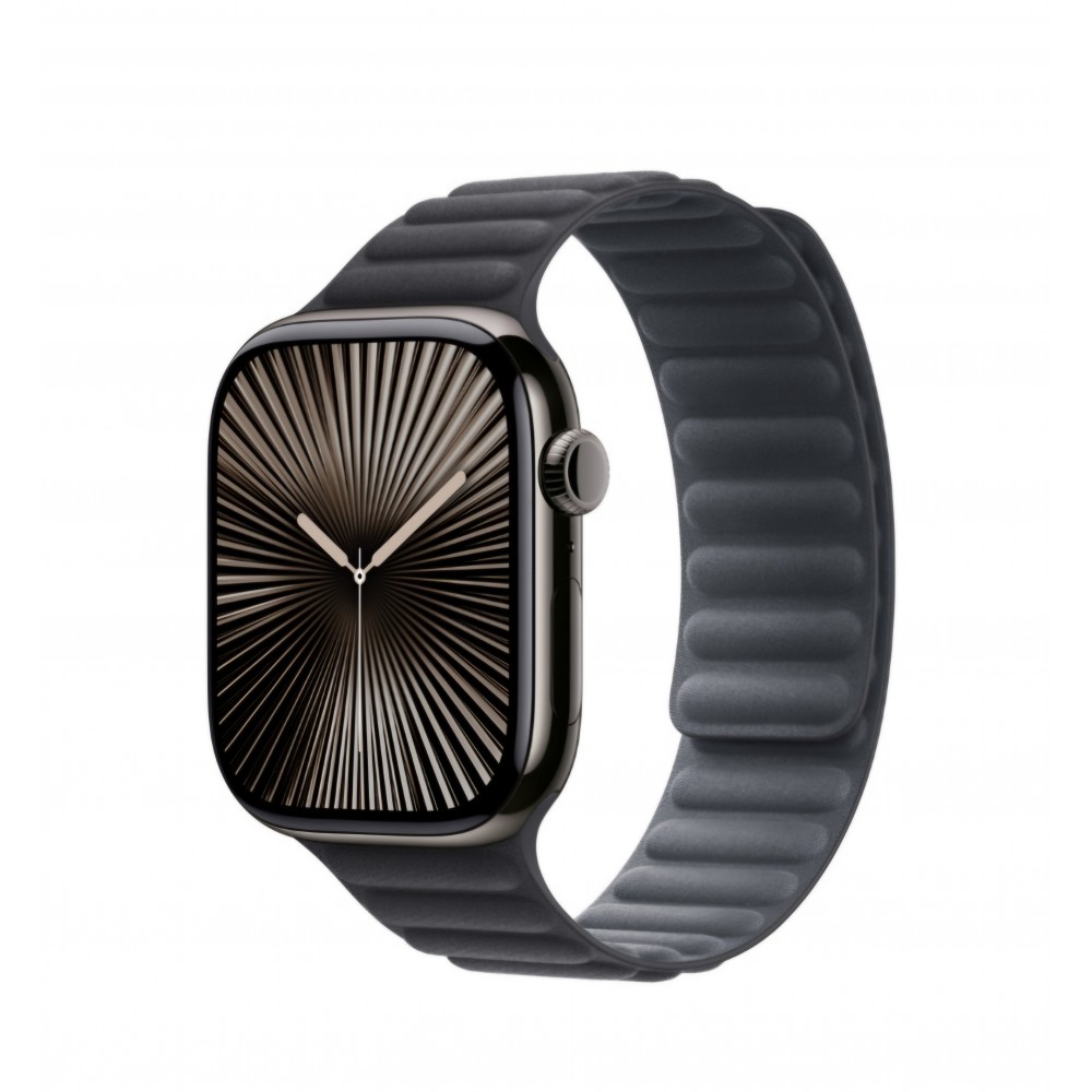 Curea smartwatch magnetica, THD, compatibila Apple Watch 46 mm seria 10, marime universala, neagra