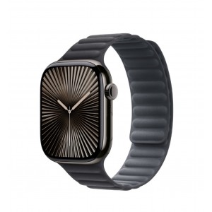 Curea smartwatch magnetica, THD, compatibila Apple Watch 46 mm seria 10, marime universala, neagra