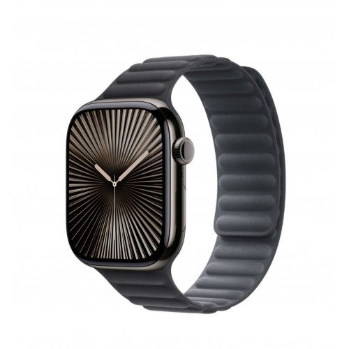 Curea smartwatch magnetica, THD, compatibila Apple Watch 46 mm seria 10, marime universala, neagra