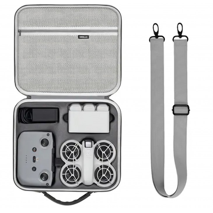 Valiza STARTRC transport drona DJI Neo, pachetul Fly More Combo, material PU, rezistenta la apa