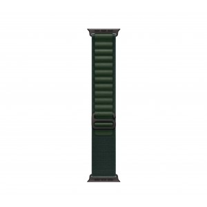 Curea smartwatch, THD, Alpine Loop, pentru Apple Watch Ultra2 49 mm, Apple Watch 46 mm seria 10, marime universala, catarama neagra, Verde Padure