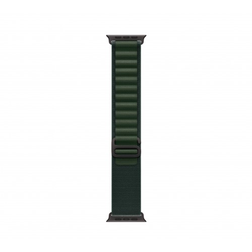 Curea smartwatch, THD, Alpine Loop, pentru Apple Watch Ultra2 49 mm, Apple Watch 46 mm seria 10, marime universala, catarama neagra, Verde Padure