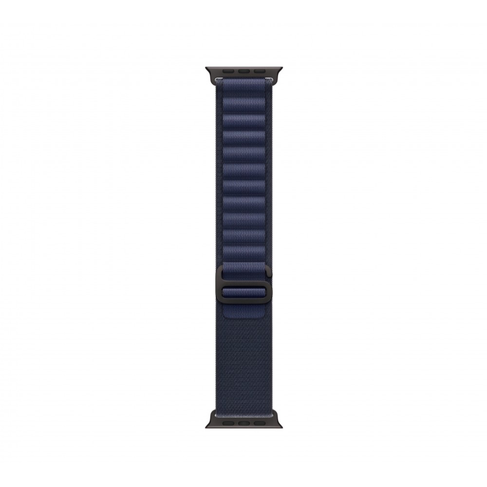Curea smartwatch, THD, Alpine Loop, pentru Apple Watch Ultra2 49 mm, Apple Watch 46 mm seria 10, marime universala, catarama neagra, Albastru Navy