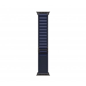 Curea smartwatch, THD, Alpine Loop, pentru Apple Watch Ultra2 49 mm, Apple Watch 46 mm seria 10, marime universala, catarama neagra, Albastru Navy