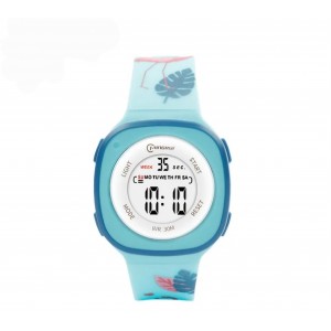 Ceas digital de copii, Mingrui MR2207LK, data, iluminare, rezistent la apa 30 metri, rezistent socuri, vernil