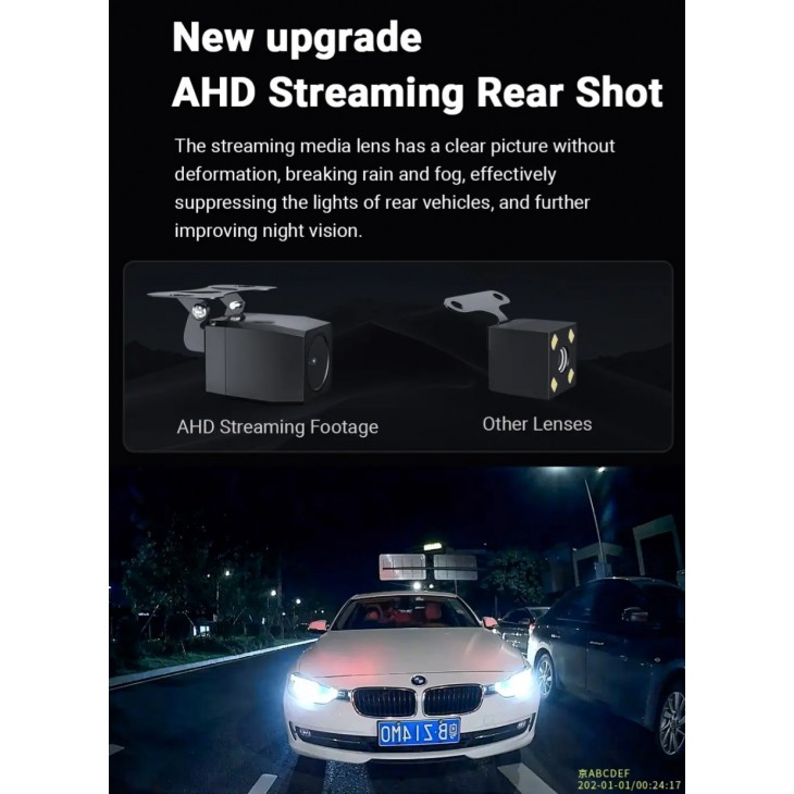 Camera auto ultracompacta,THD EGO S11, video 1080p, Super Night Vision, modul camera spate AHD 720p, card microSD 64GB