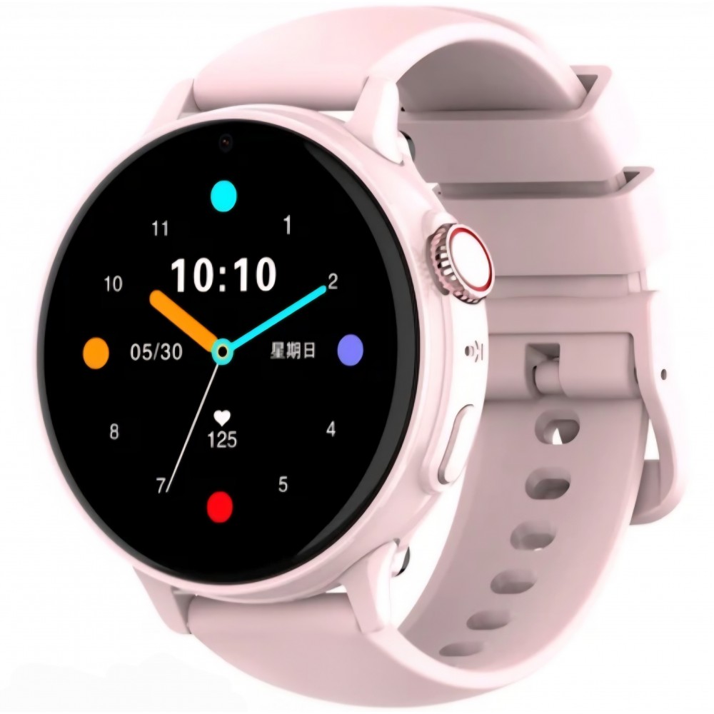Ceas smartwatch copii, Valdus Y15, Nano SIM 4G, display rotund 1.44",functie telefon, apel video, GPS+LBS+WiFi, buton SOS, memorie 4GB, IP67, roz