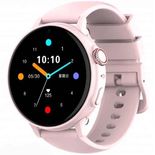 Ceas smartwatch copii, Valdus Y15, Nano SIM 4G, display rotund 1.44",functie telefon, apel video, GPS+LBS+WiFi, buton SOS, memorie 4GB, IP67, roz