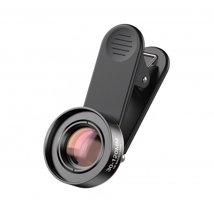 Lentila macro profesionala, Apexel,120mm HD, clip prindere, nail artist, gene, makeup, compatibila iPhone 16,15,14,13, Samsung, Honor, Google Pixel